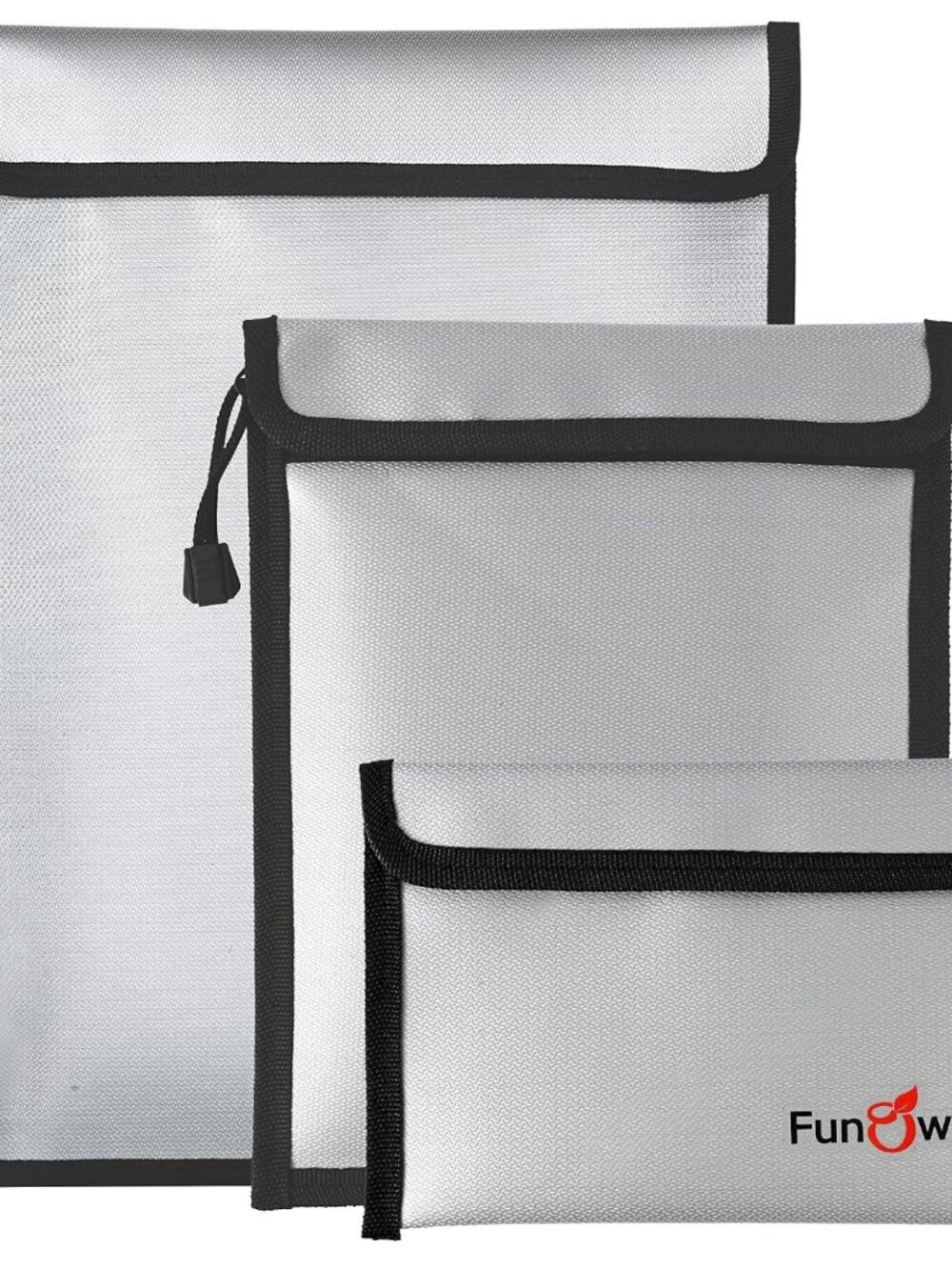 Fireproof Waterproof Money Document Bag, 3Pack Safe Pouch